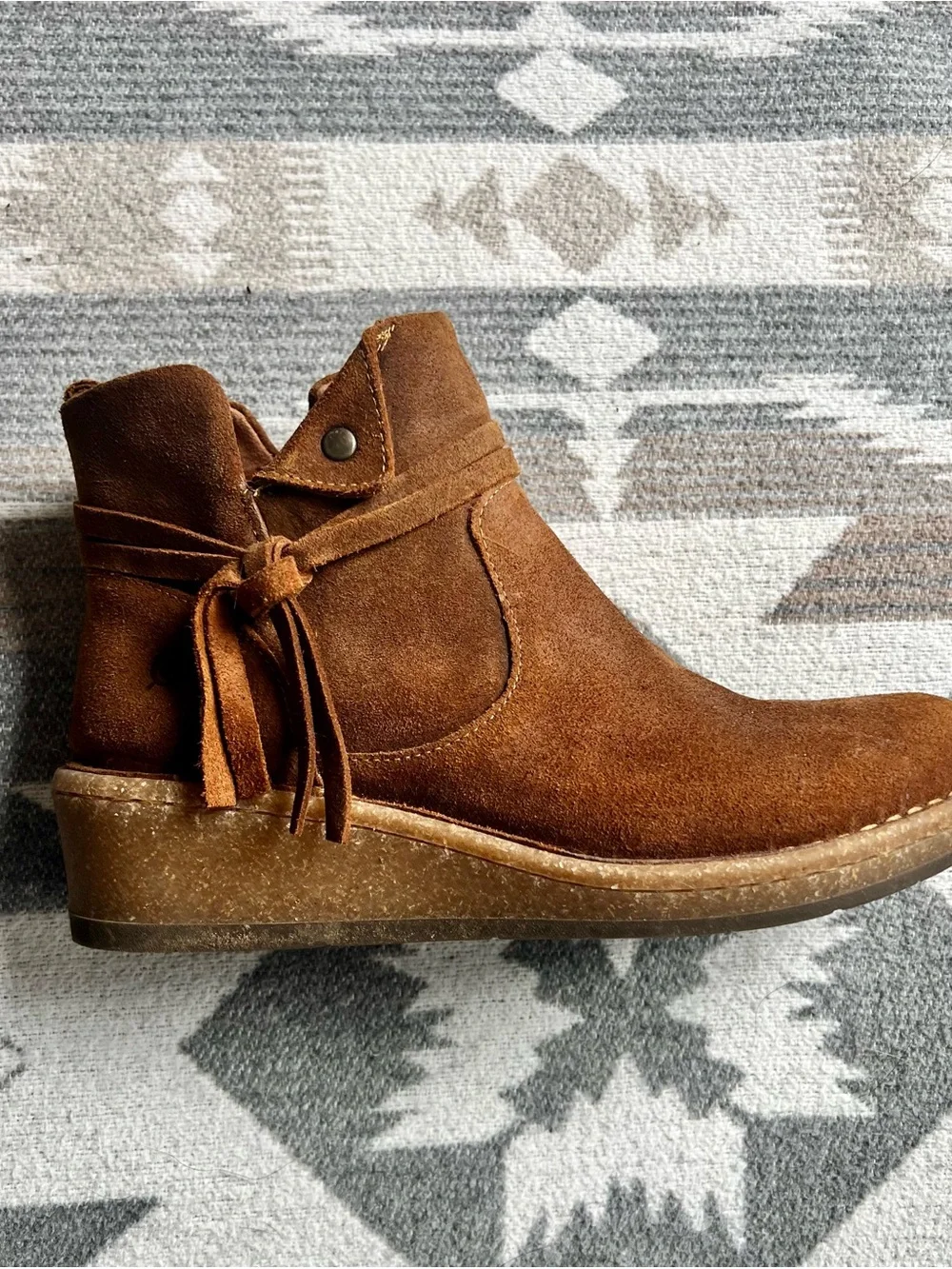 Born Vaughn Suede Ankle Boots with Tassel Detail - Picture 2 of 5